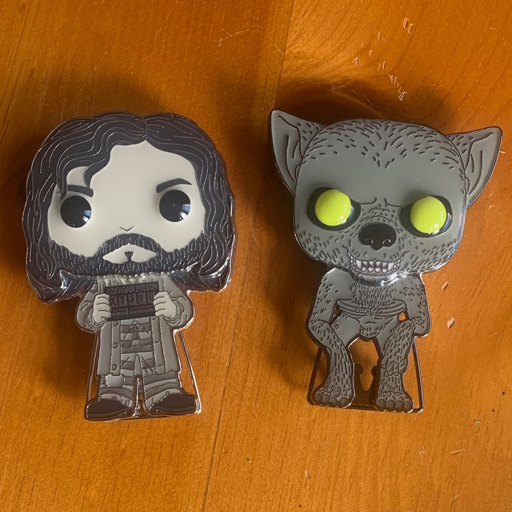 Funko Pop! Pins Remus Lupin and Sirius Black, set of 2.
